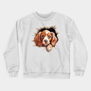 Baby Cocker Spaniel Dog Peeking Crewneck Sweatshirt